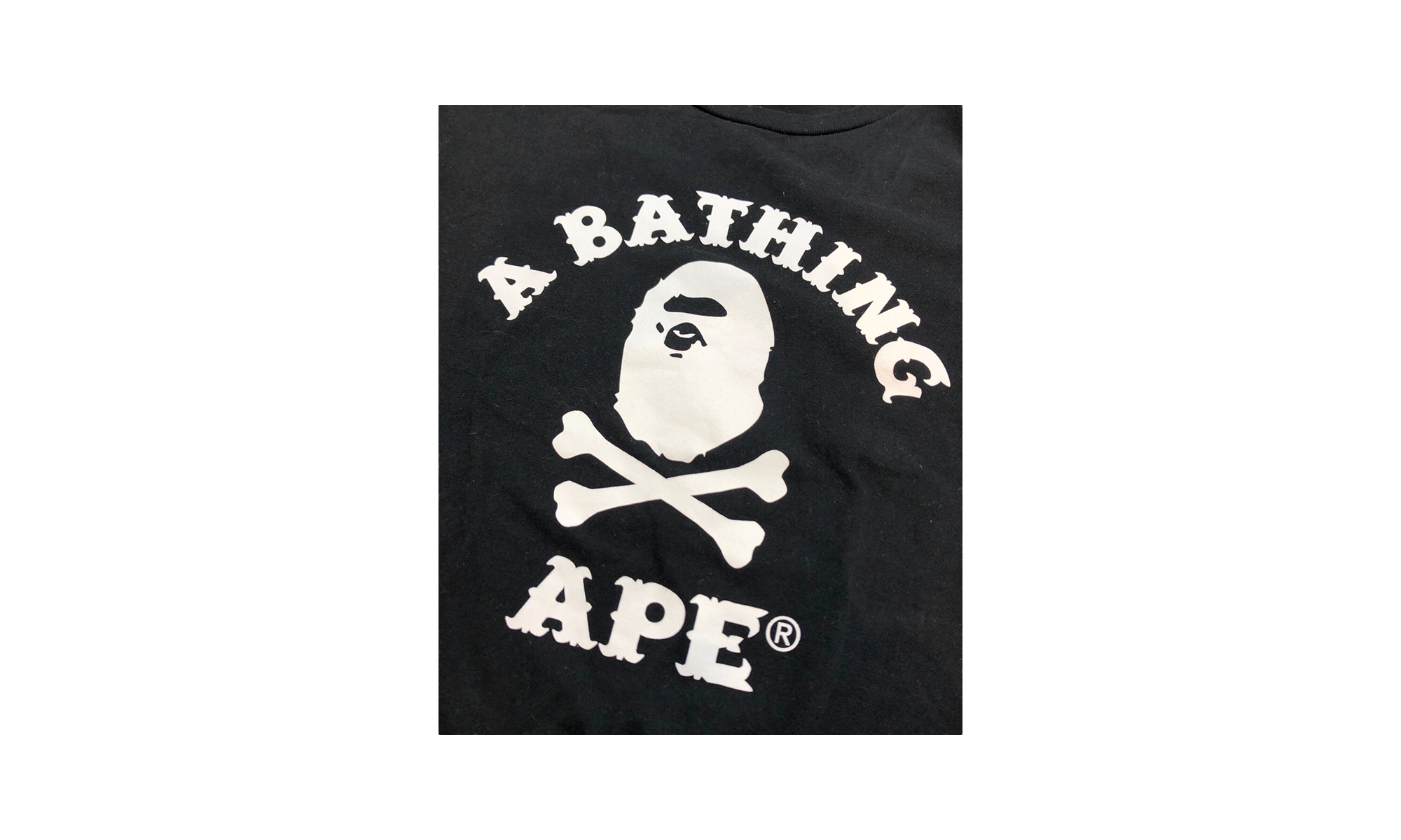 BAPE Captain Ape Crossbone Tee Black 4I72110005