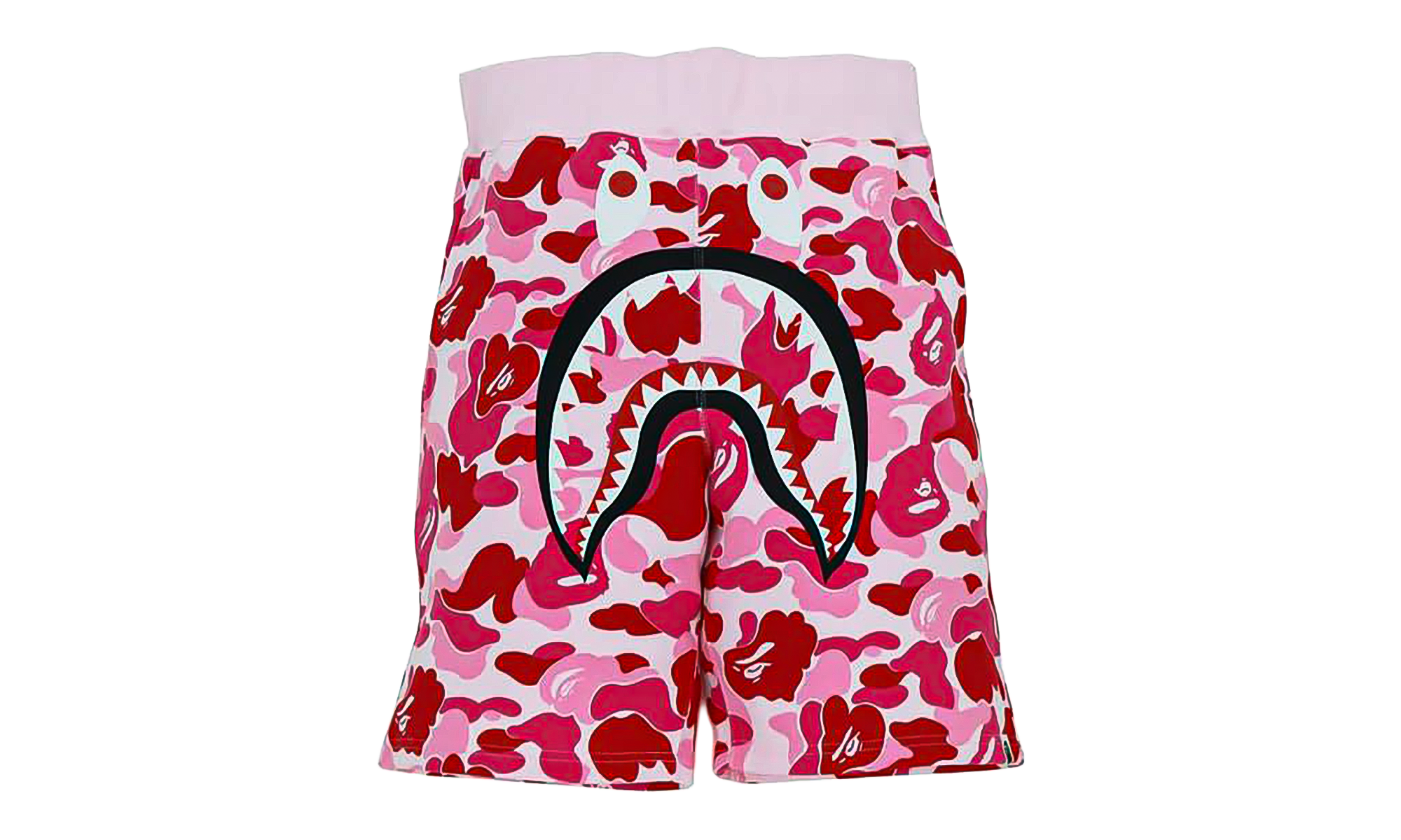 BAPE Big ABC Camo Shark Sweat Shorts Pink Camo 4E7LJDTQ