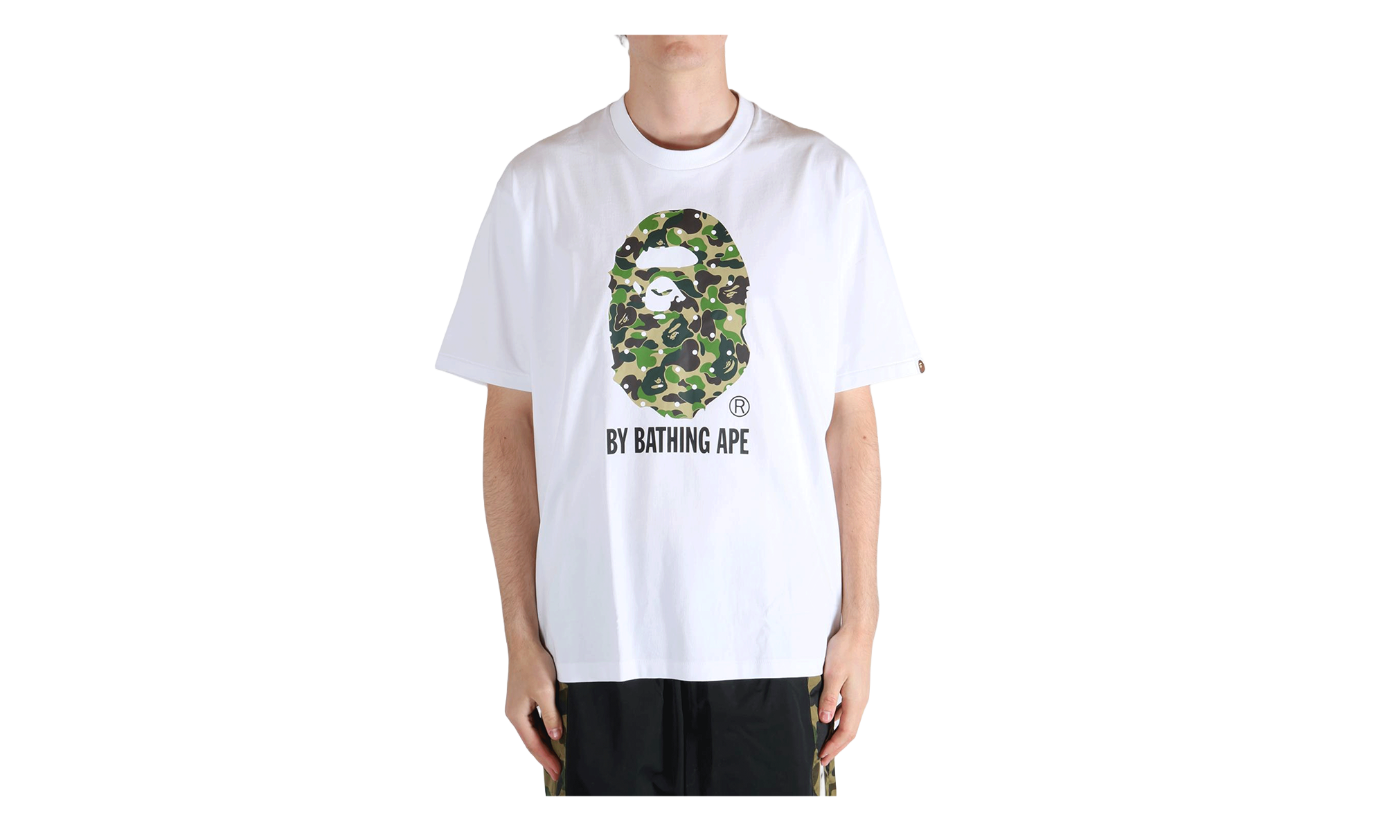 BAPE ABC Dot Camo By Bathing Ape Relaxed Fit Tee White 1L80110313 WHT