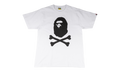 BAPE Bape Ape Crossbone Tee White 4L20 110 008