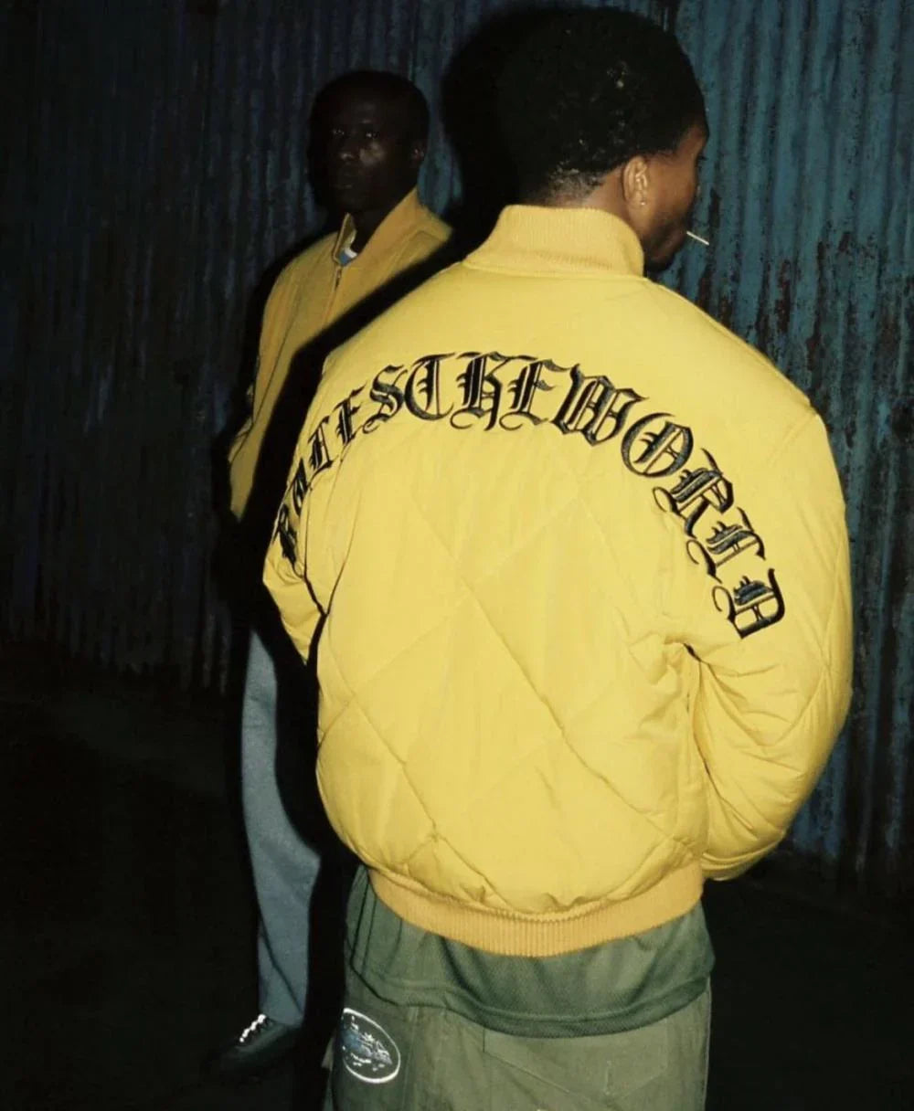 Corteiz Olde English Bomber Jacket - Yellow Ironleague