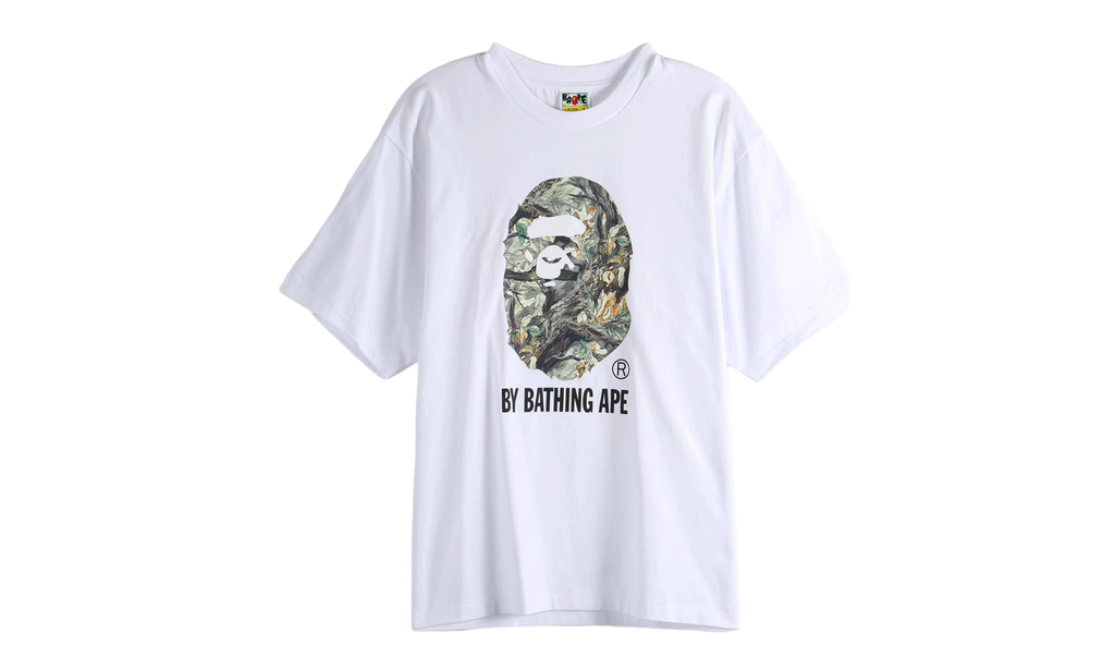 BAPE Tree Edge Camo By Bathing Ape Relaxed Fit Tee White 1L80110304 WHT
