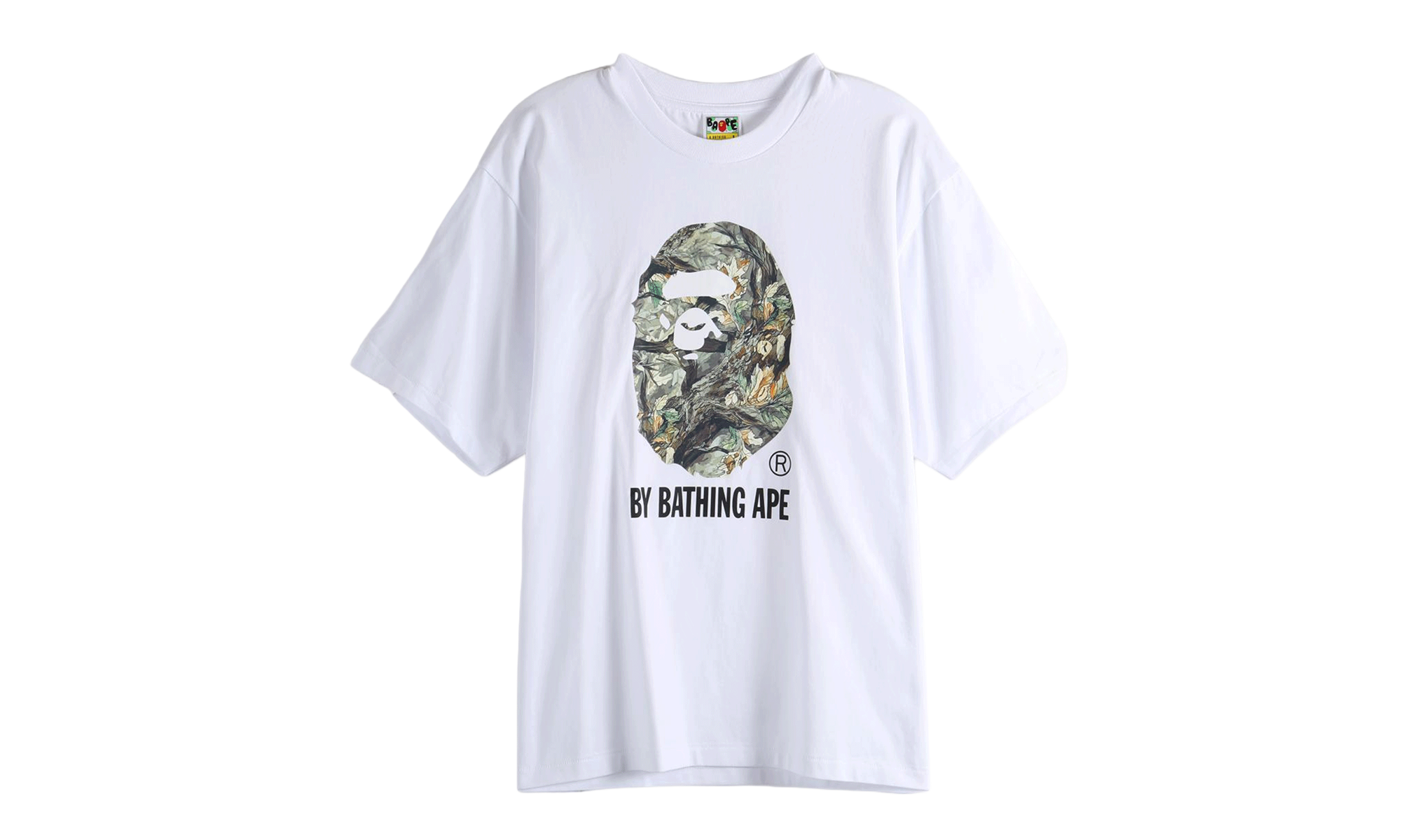 BAPE Tree Edge Camo By Bathing Ape Relaxed Fit Tee White 1L80110304 WHT