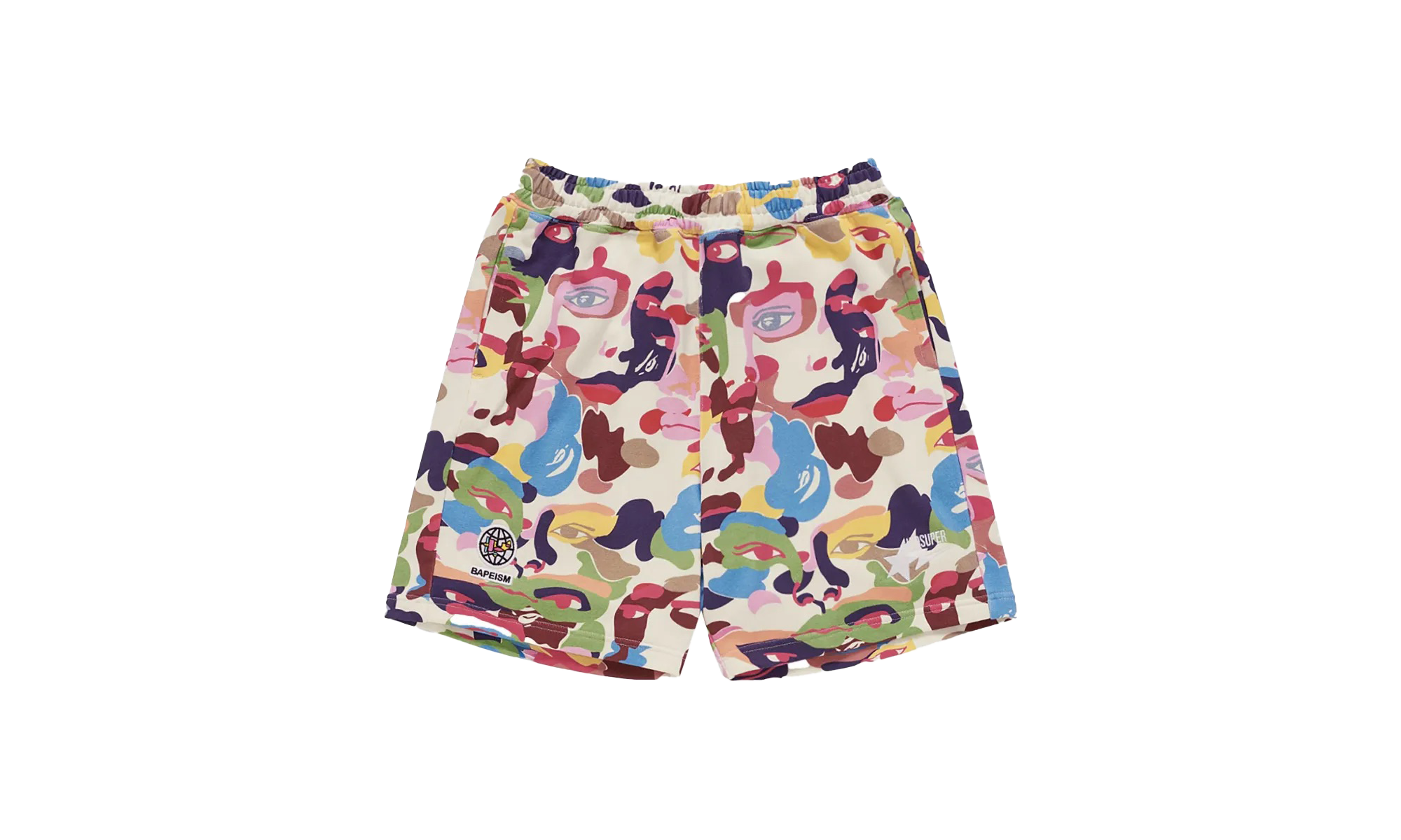 BAPE SWEAT SHORTS KIDSUPER CAMO - MULTI 1L23 153 902 WHITE