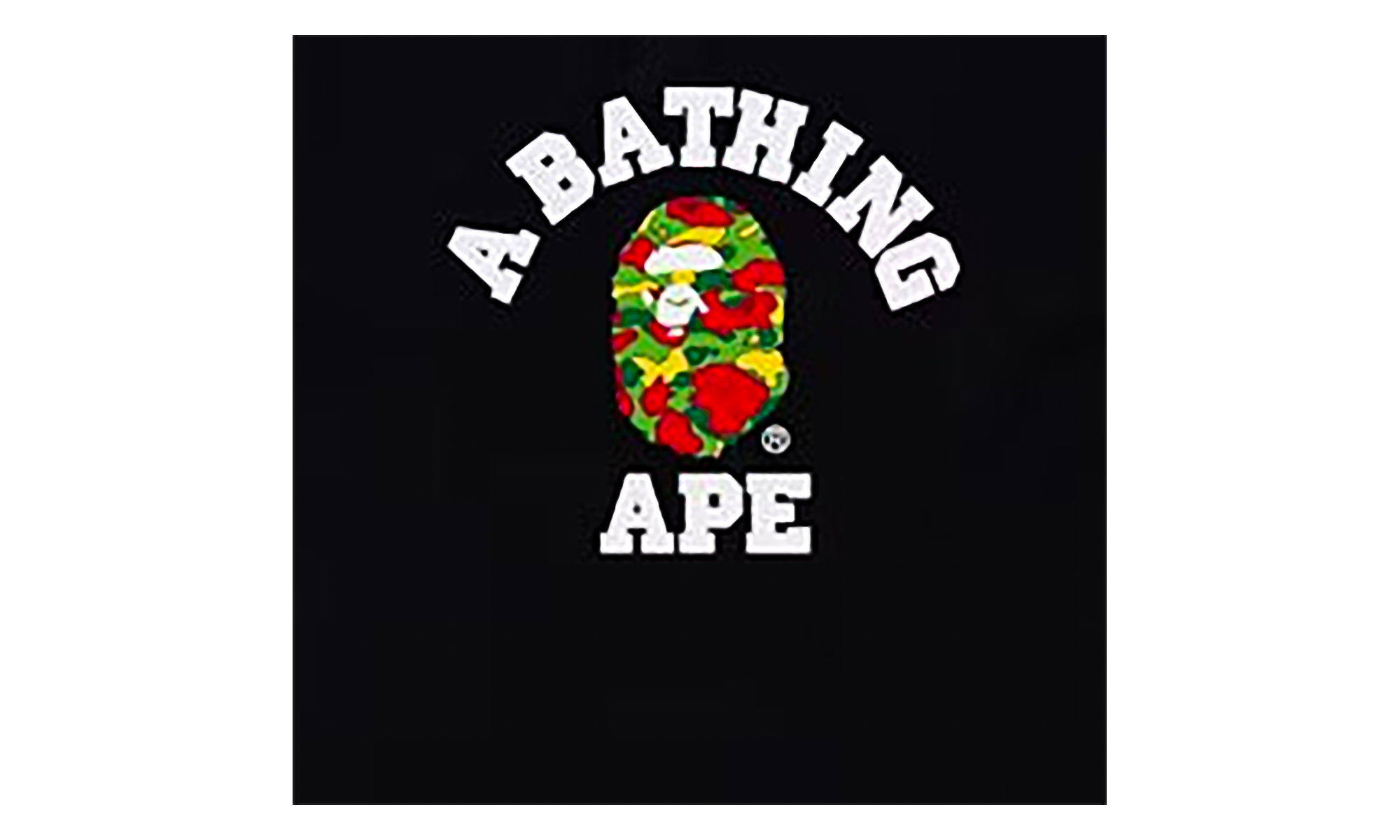 BAPE Sta Camo College Tee Black / Multicolor BAPE007