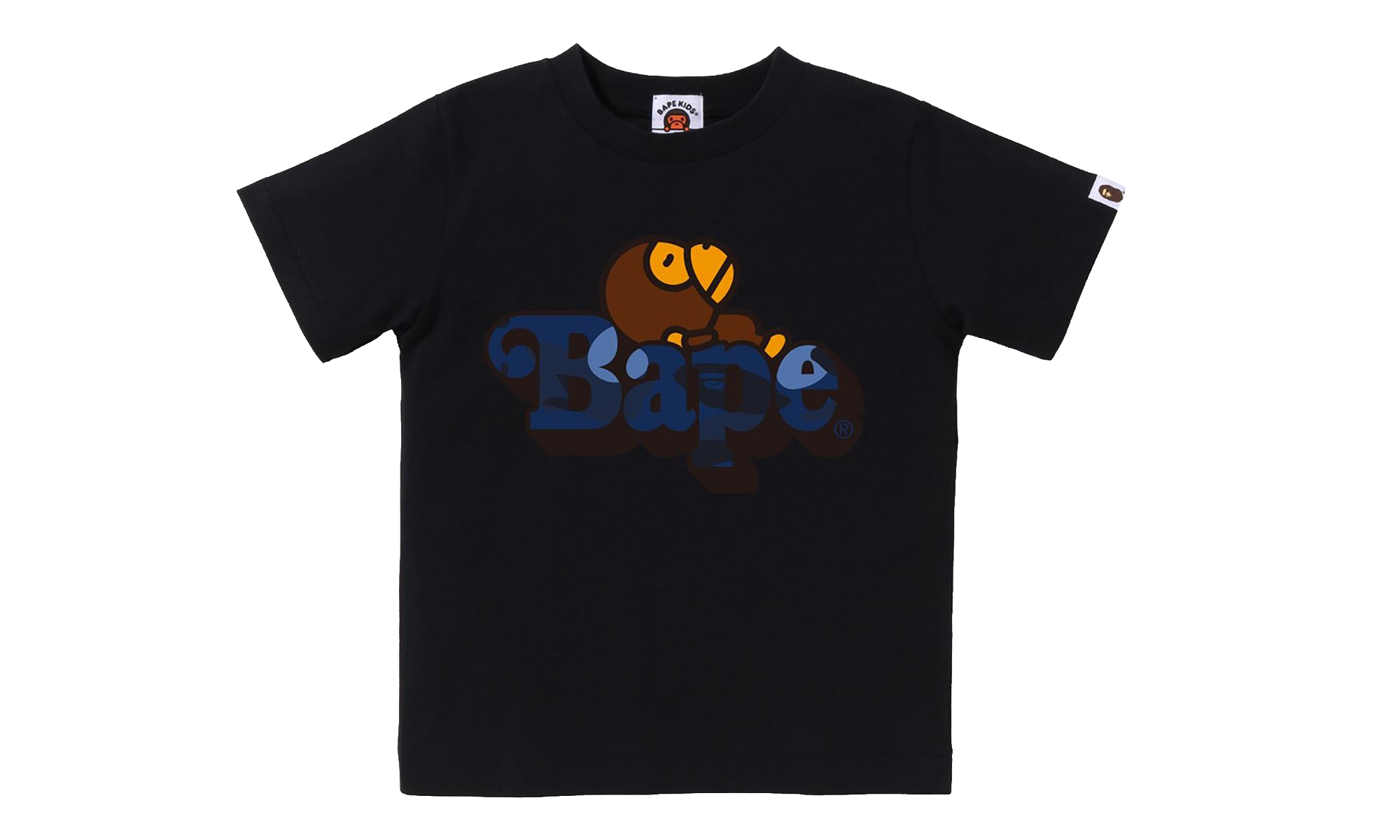 BAPE BAPE Color Camo Milo On Bape Tee Black Blue BAPE016