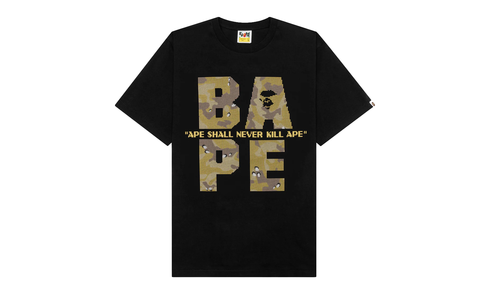BAPE Bitmap Logo Tee Black 001TEK801041M BLK