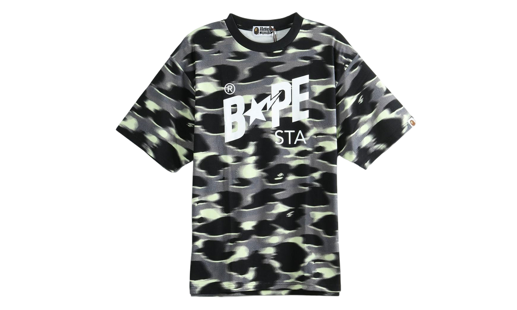 BAPE Screen Camo Sta Logo Tee Black 1M30109304 BLK