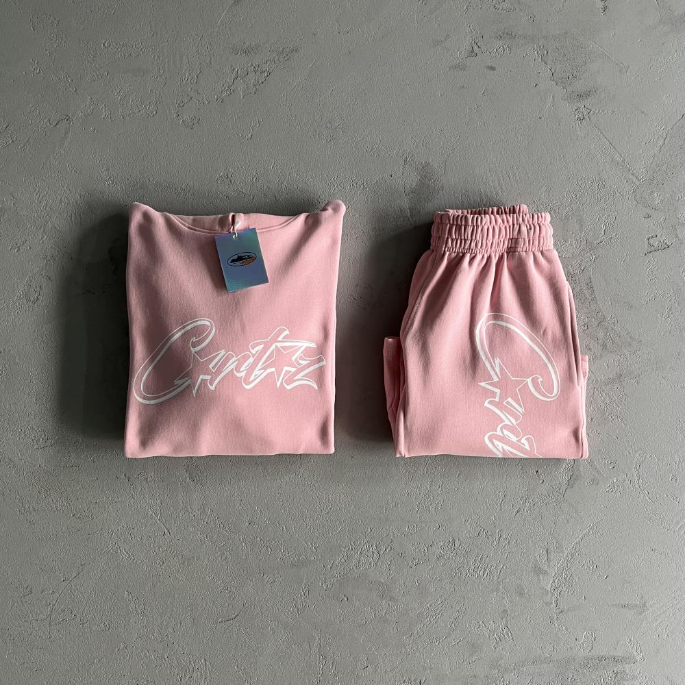 Corteiz Crewneck Set - Pink Ironleague