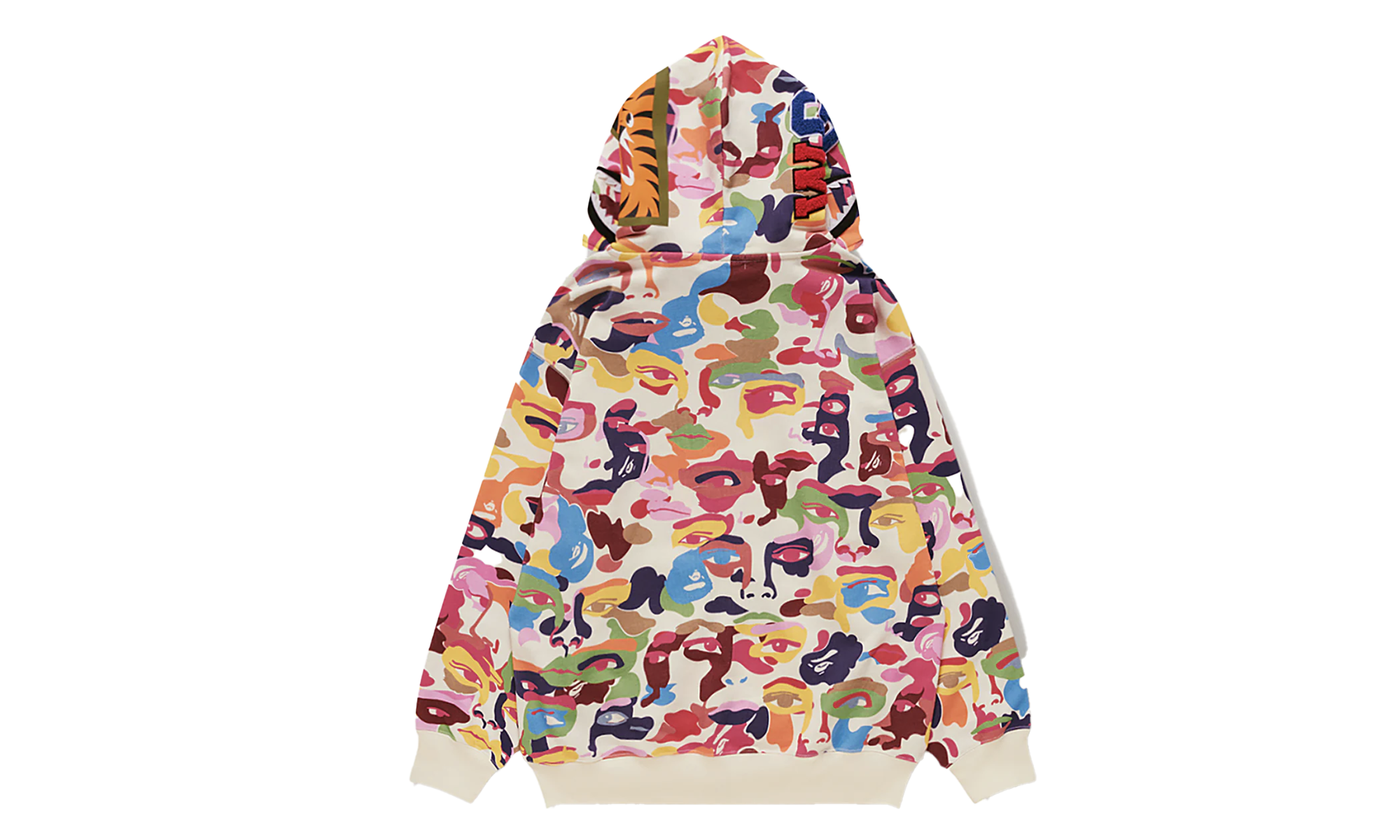 BAPE FULL ZIP HOODIE KIDSUPER CAMO SHARK - MULTI