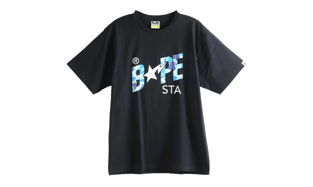 BAPE ABC Camo Bape Sta Logo Tee Black 1L80110008 BK9