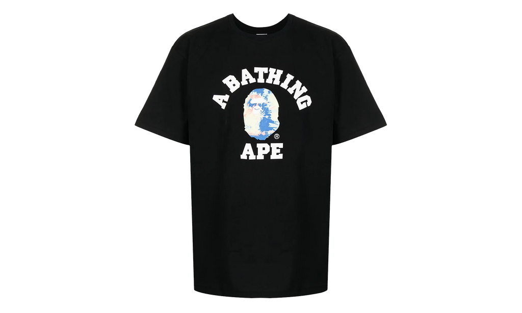 BAPE Tie Dye College Tee Black / Multicolor 1TEI 301 034 BLACK MULTICOLOR
