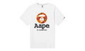 BAPE AAPE OG Moonface T-Shirt White Orange Camo B762DA4F