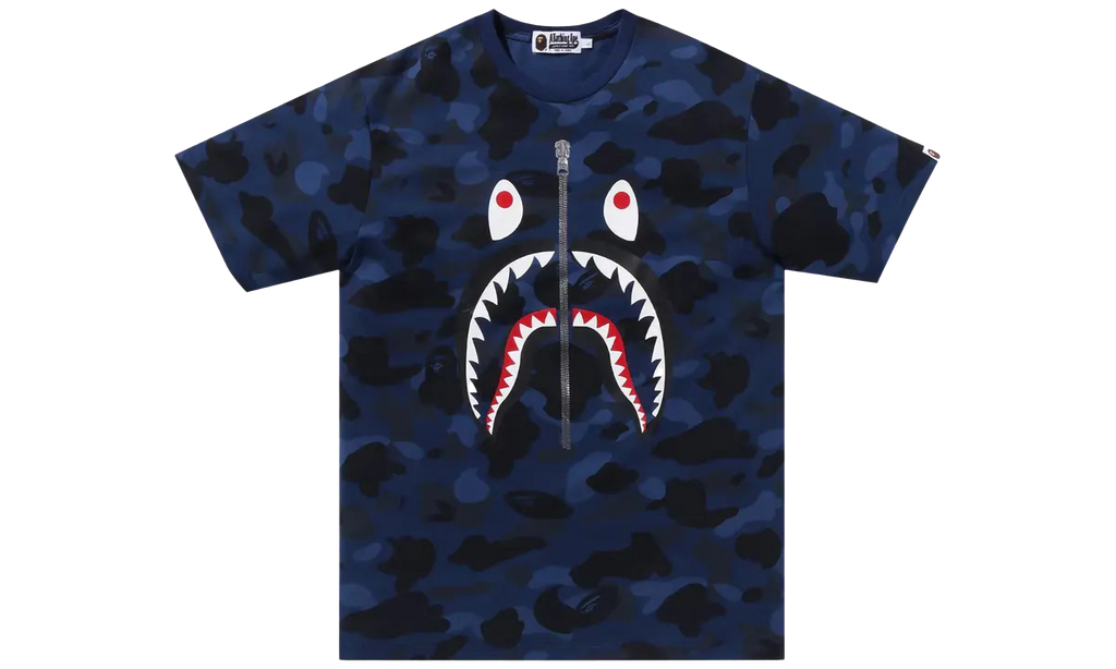 BAPE Color Camo Shark Tee NAVY CAMO 001CSJ801010M NVY