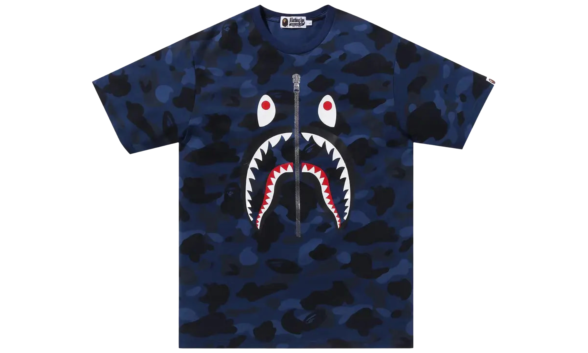 BAPE Color Camo Shark Tee NAVY CAMO 001CSJ801010M NVY