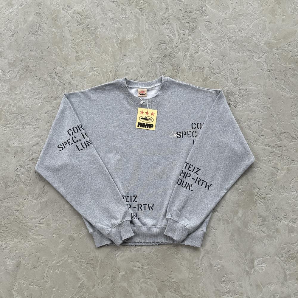 Corteiz Hmp Stencil Crewneck Set - Grey Ironleague