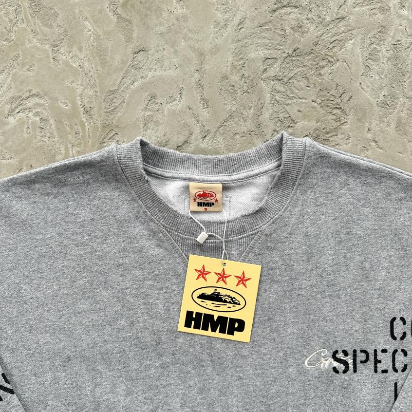 Corteiz Hmp Stencil Crewneck Set - Grey Ironleague