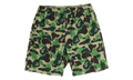 BAPE ABC Camo Ape Head One Point Beach Short Green 0ZXSPM008531Q GRX