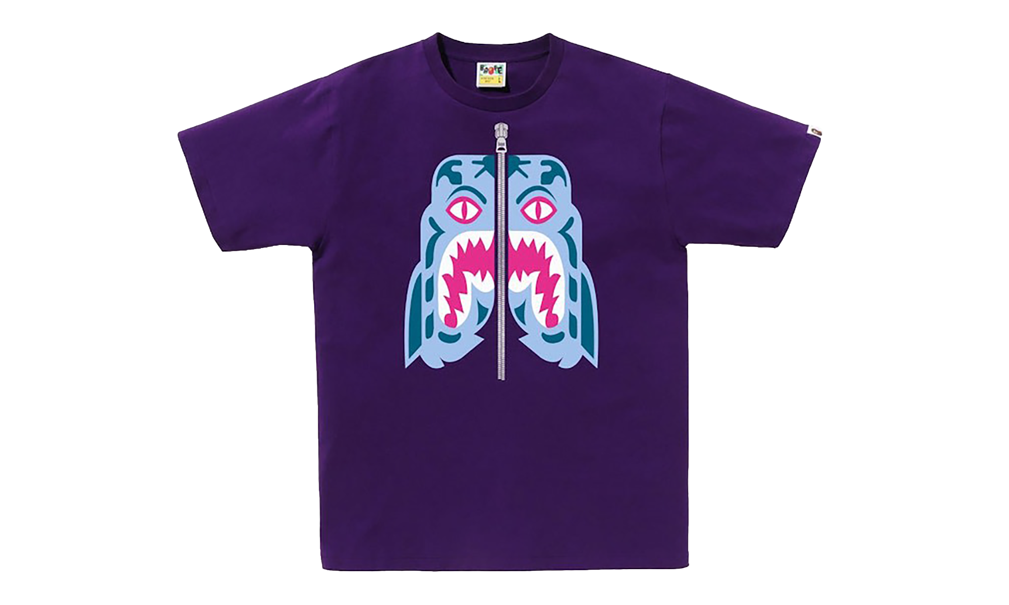BAPE Colors Tiger T-Shirt Purple 1J30 110 057