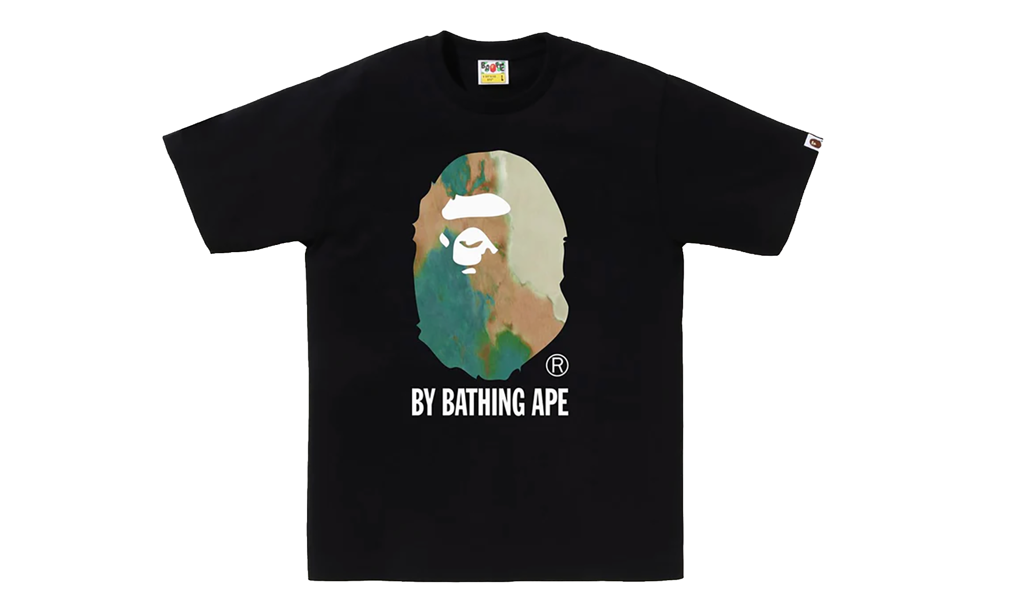 BAPE Tie Dye By Bathing Ape Tee Black / Green 0ZXTEM110033N BLACK GREEN