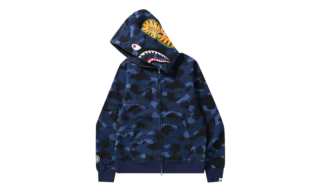 BAPE Color Camo Shark Full Zip Hoodie Navy 1H70 115 008 NAVY