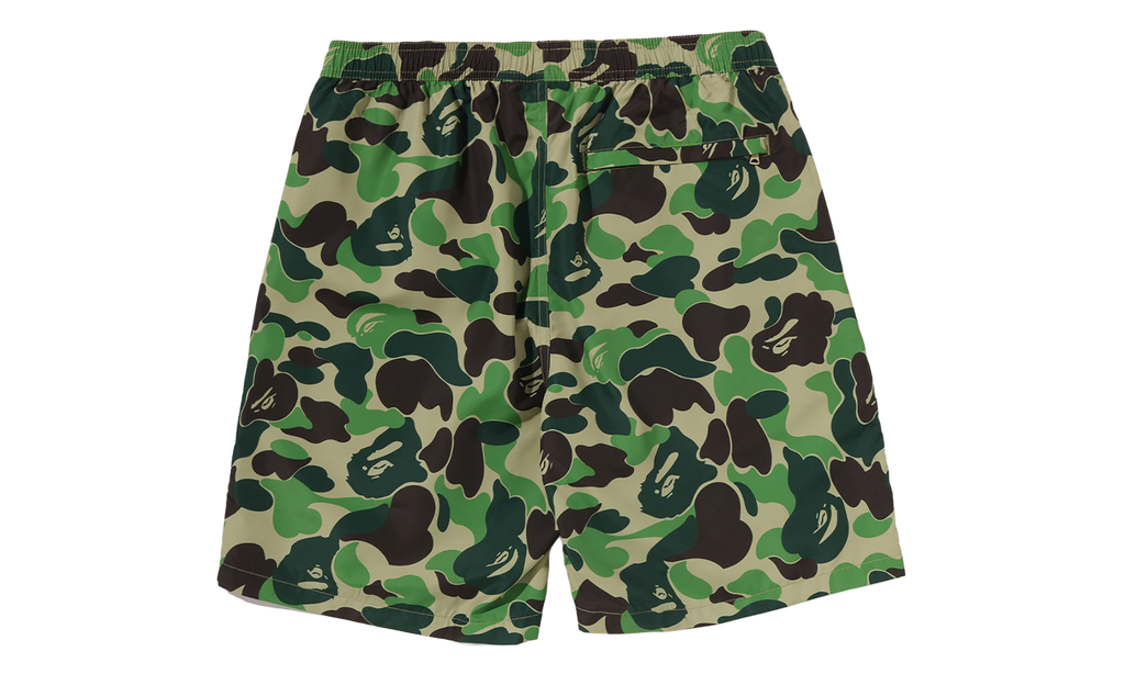 BAPE ABC Camo Ape Head One Point Beach Short Green 0ZXSPM008531Q GRX