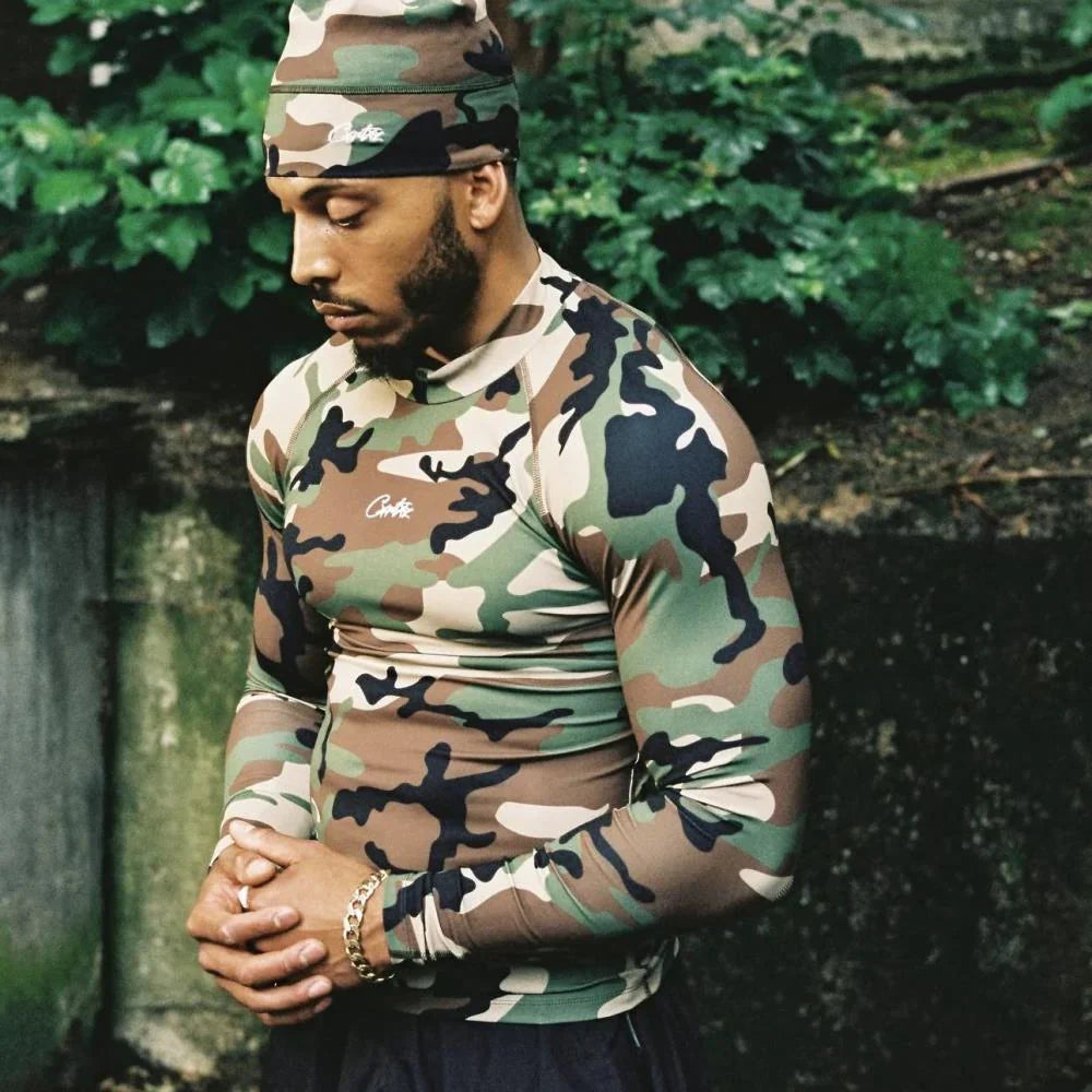 Corteiz Litework Compression Top - Camo Ironleague