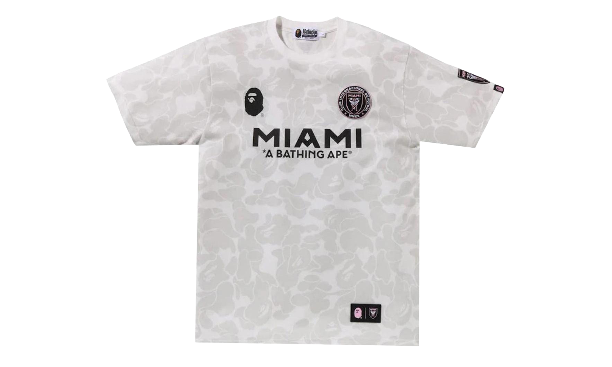 BAPE BAPE x Inter Miami CF Camo Tee White 1J73 109 901 WHITE
