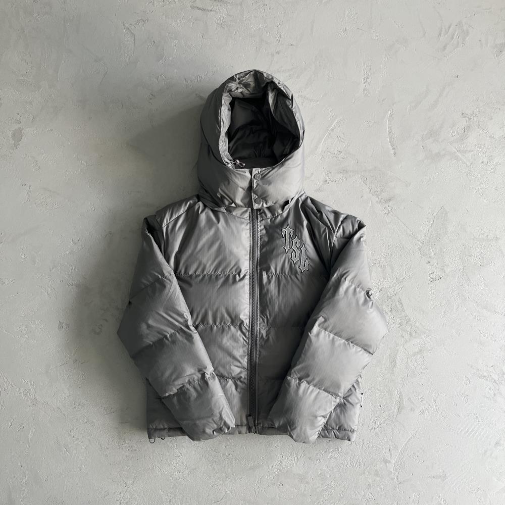Trapstar Shooters Detachable Hooded Puffer - Grey Ironleague