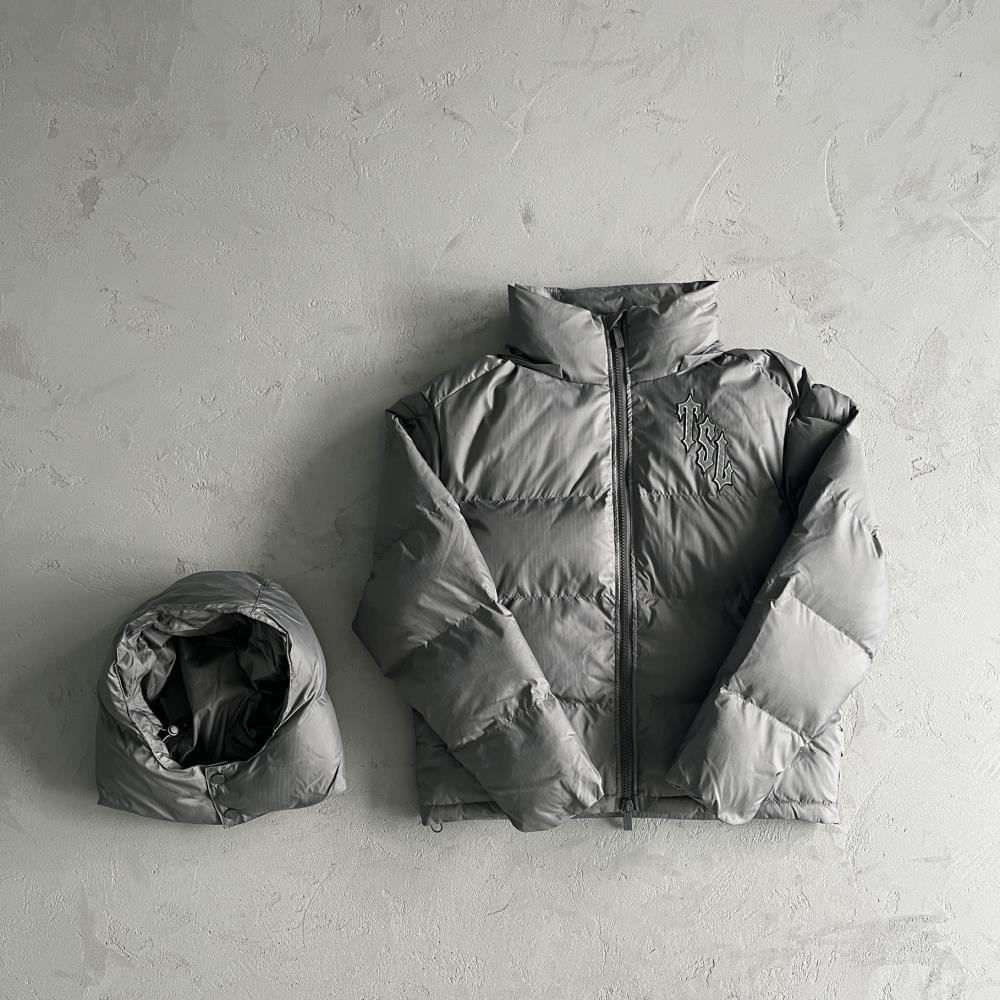 Trapstar Shooters Detachable Hooded Puffer - Grey Ironleague
