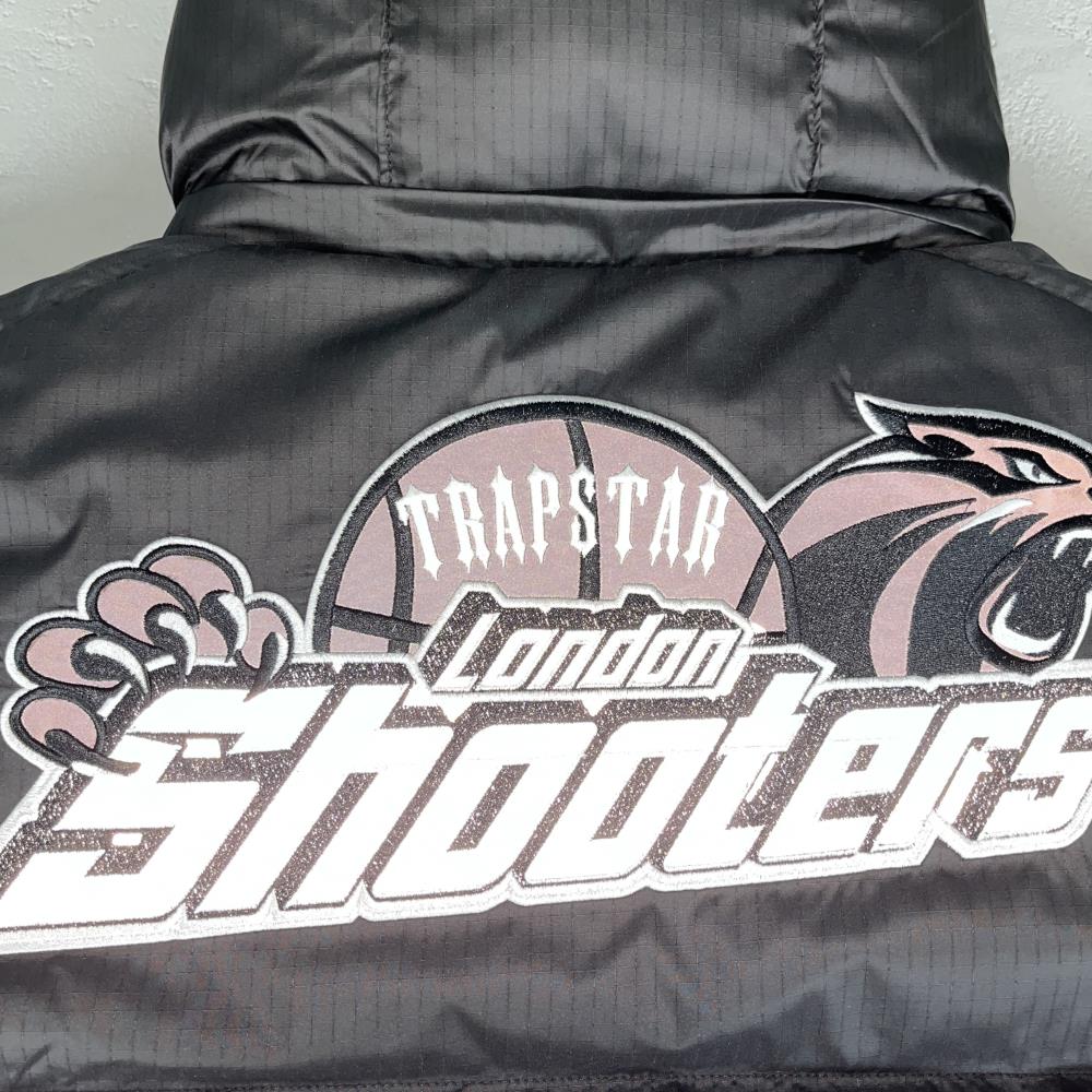 Trapstar Shooters Hooded Puffer -Black/Reflective Ironleague