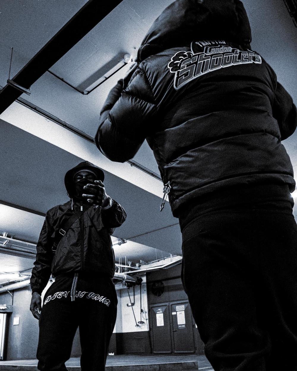 Trapstar Shooters Hooded Puffer -Black/Reflective Ironleague