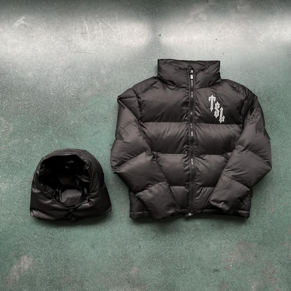 Trapstar Shooters Hooded Puffer -Black/Reflective Ironleague
