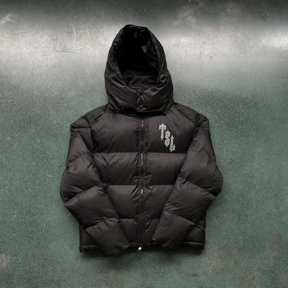 Trapstar Shooters Hooded Puffer -Black/Reflective Ironleague