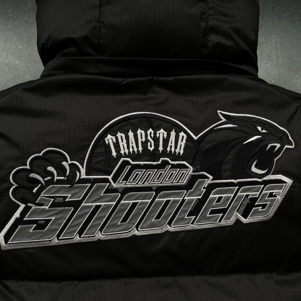 Trapstar Shooters Hooded Puffer -Black/Reflective Ironleague