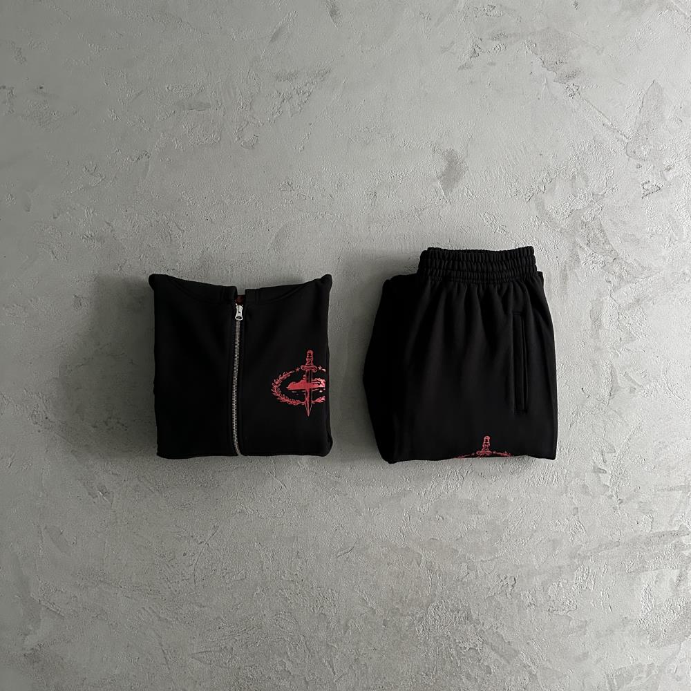 Corteiz Slaughter Gang Tracksuit - Black Ironleague