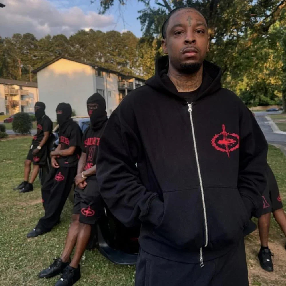 Corteiz Slaughter Gang Tracksuit - Black Ironleague
