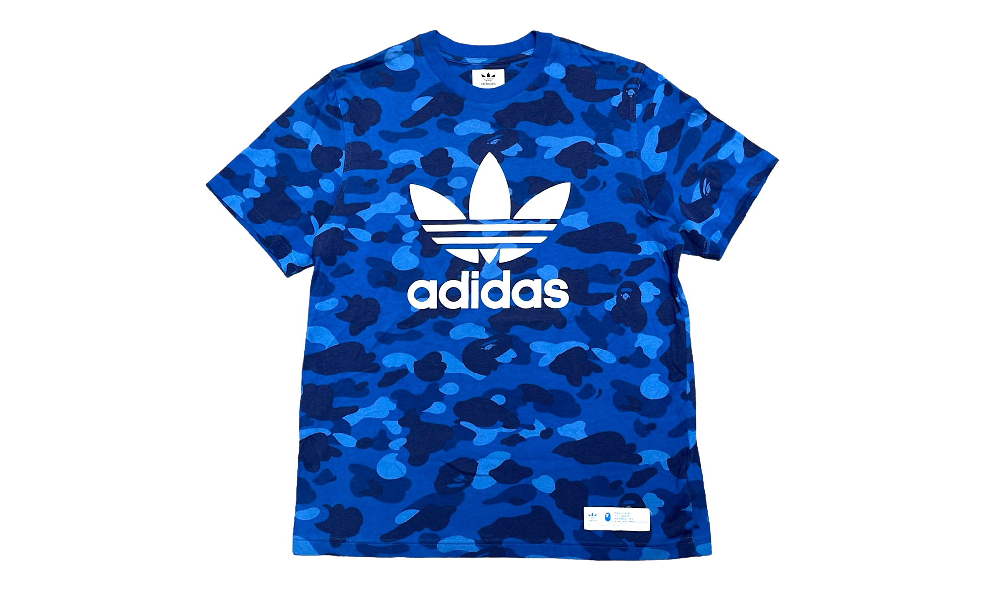 BAPE BAPE x Adidas Adicolor Short Sleeve T-Shirt Blue Camo BAASSTSB