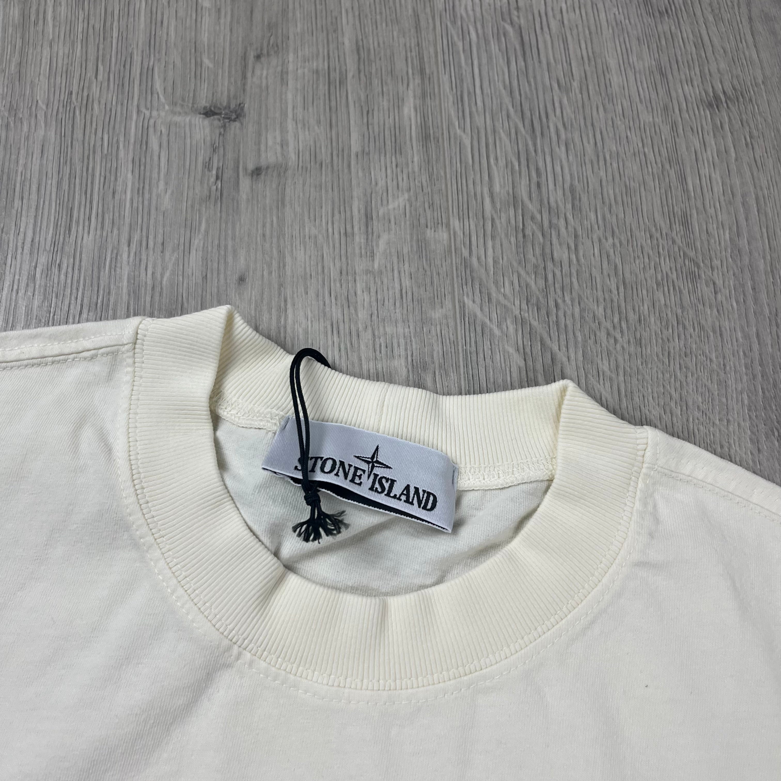 Stone Island Patch T-Shirt - Ivory Ironleague