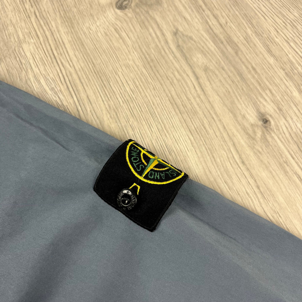 Stone Island Zip Overshirt - Avio Blue Ironleague