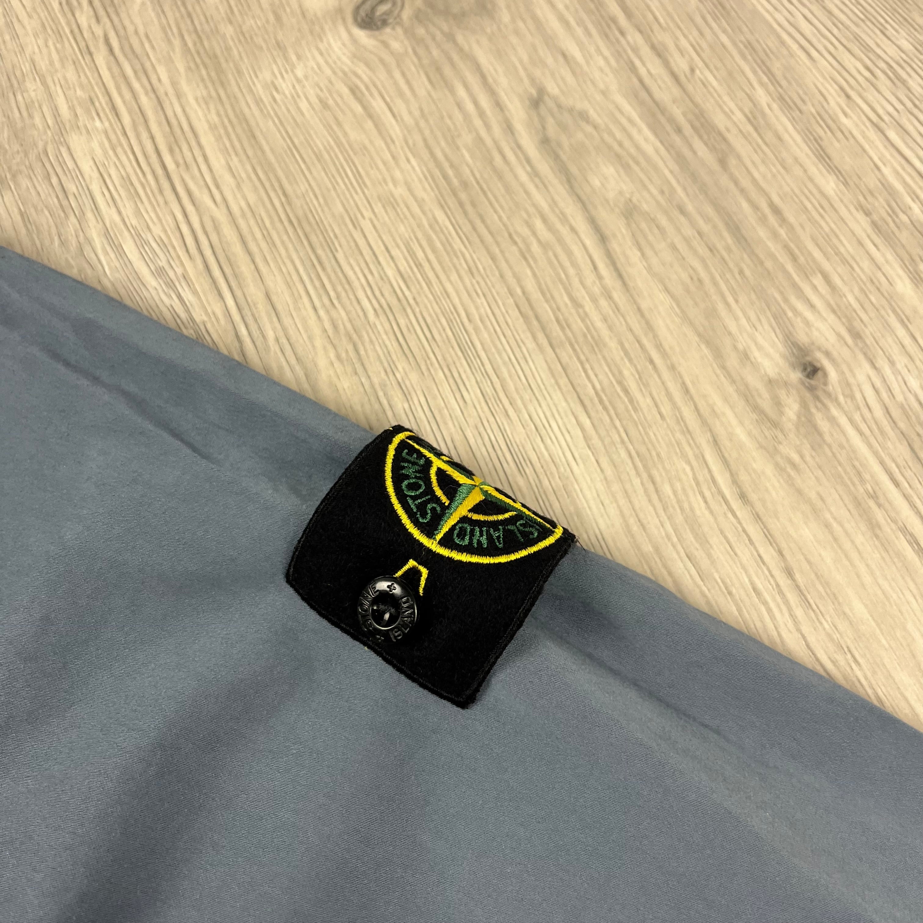 Stone Island Zip Overshirt - Avio Blue Ironleague