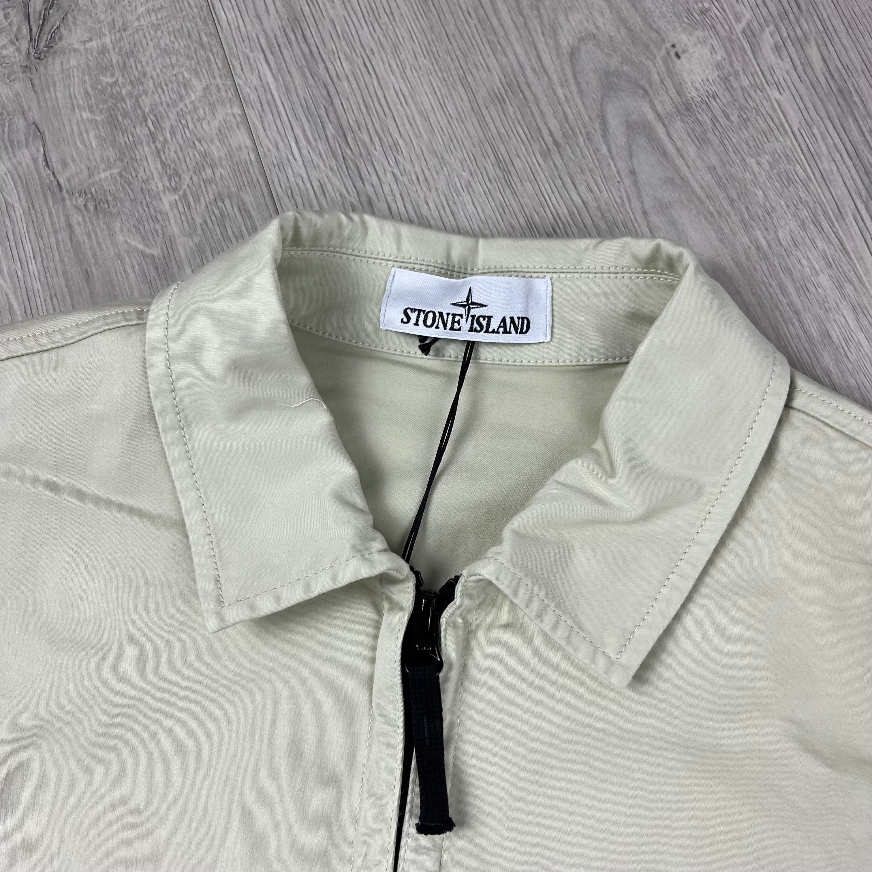 Stone Island Zip Overshirt - Sand Ironleague