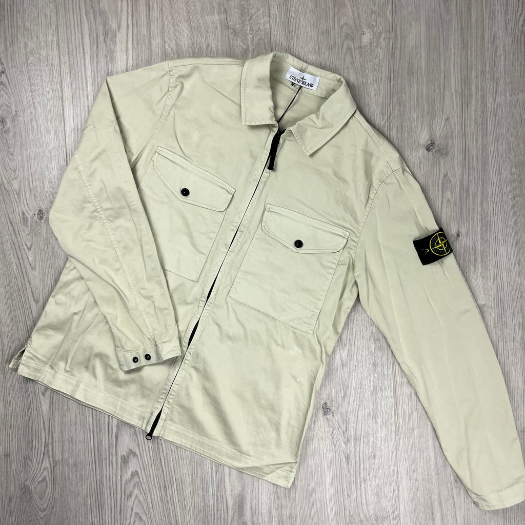 Stone Island Zip Overshirt - Sand Ironleague