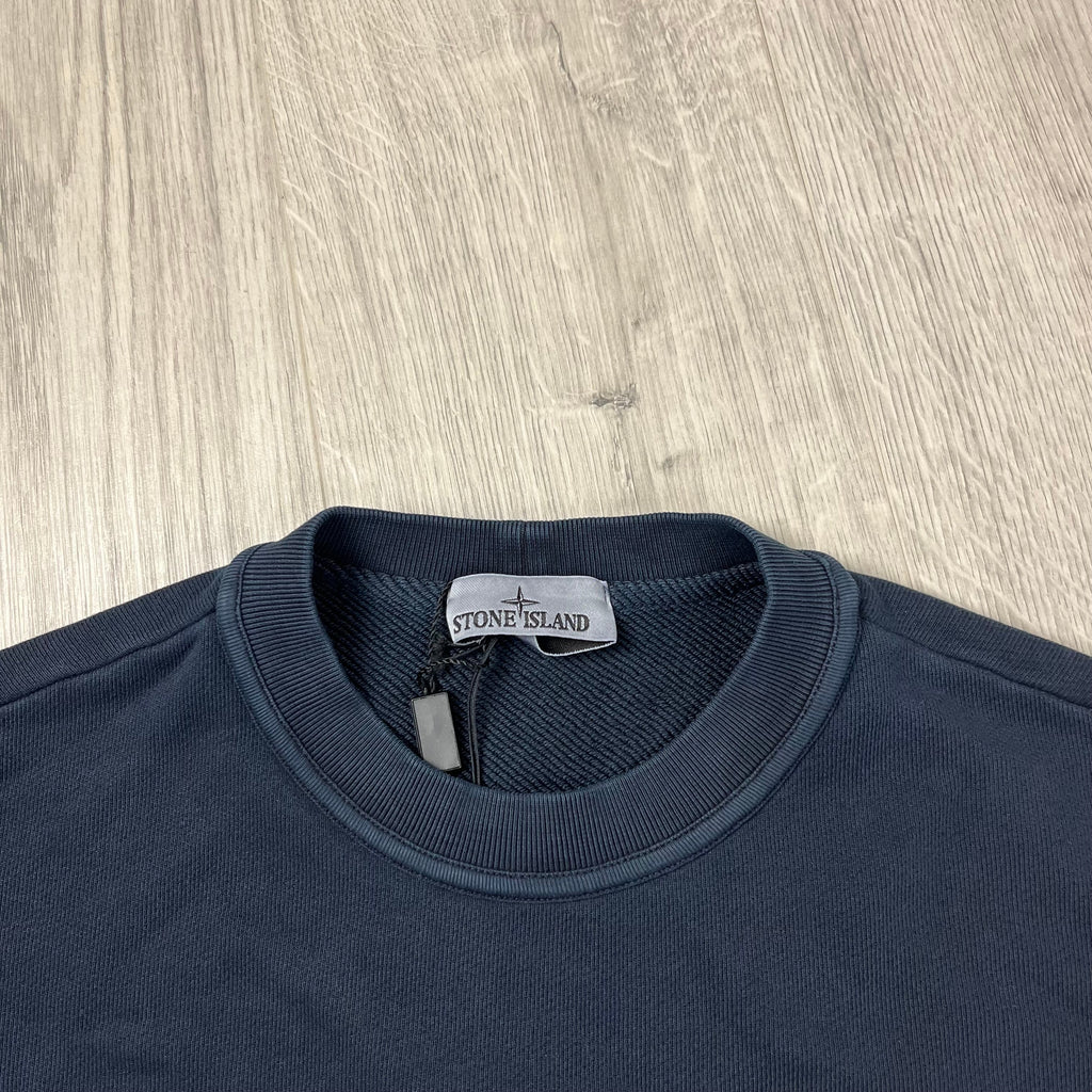 Stone Island Dyed Sweatshirt - Navy Ironleague