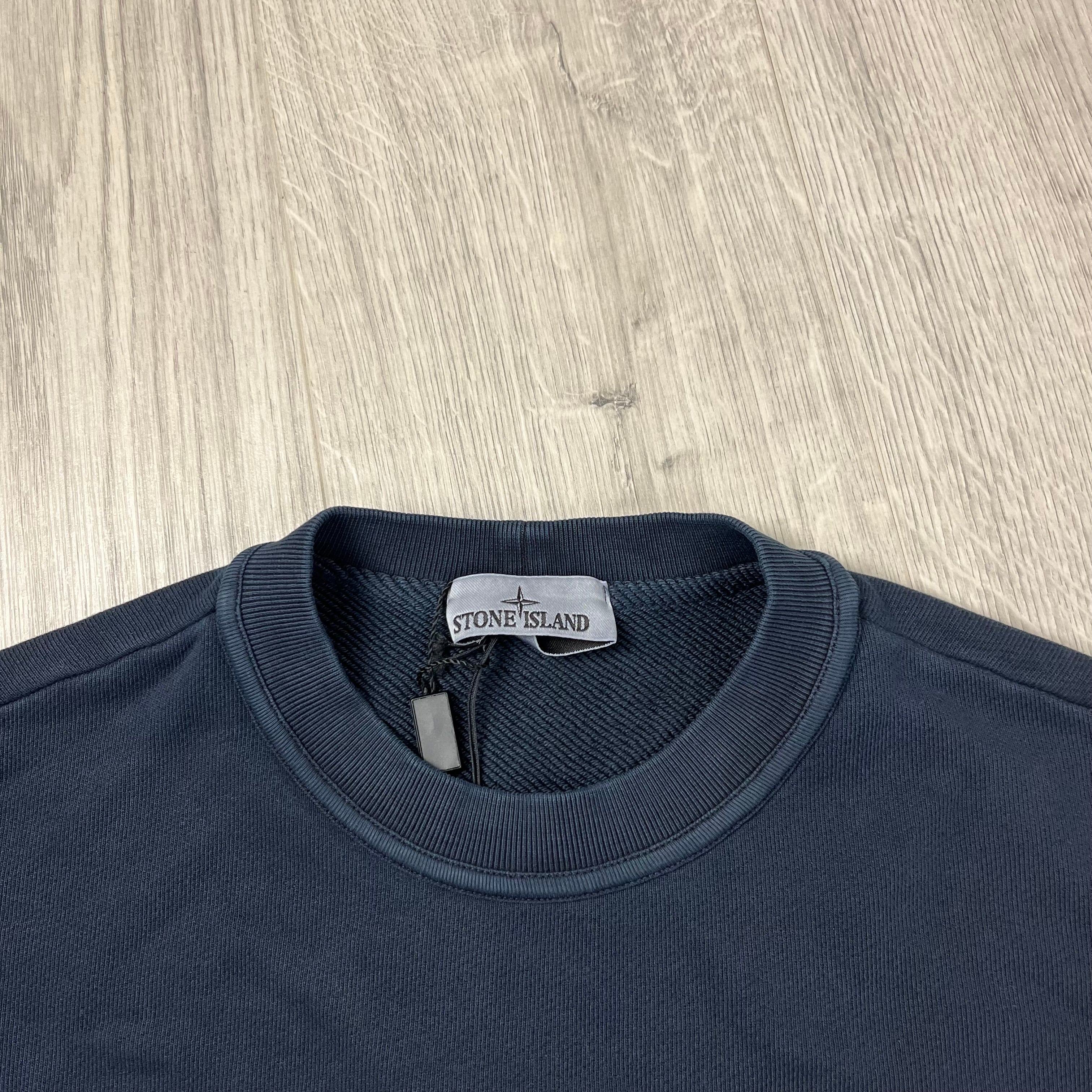 Stone Island Dyed Sweatshirt - Navy Ironleague