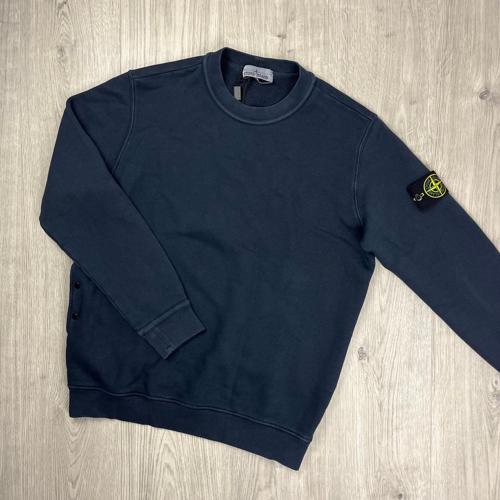 Stone Island Dyed Sweatshirt - Navy Ironleague