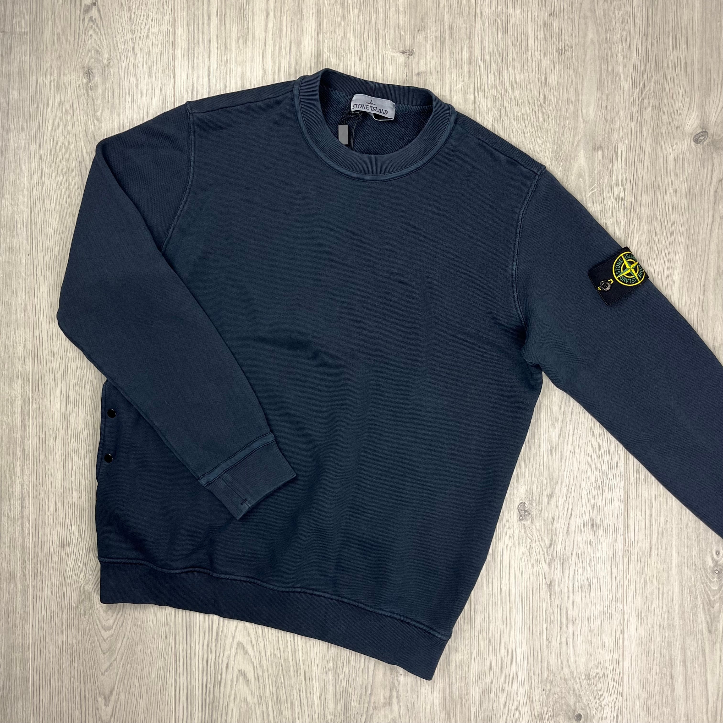 Stone Island Dyed Sweatshirt - Navy Ironleague