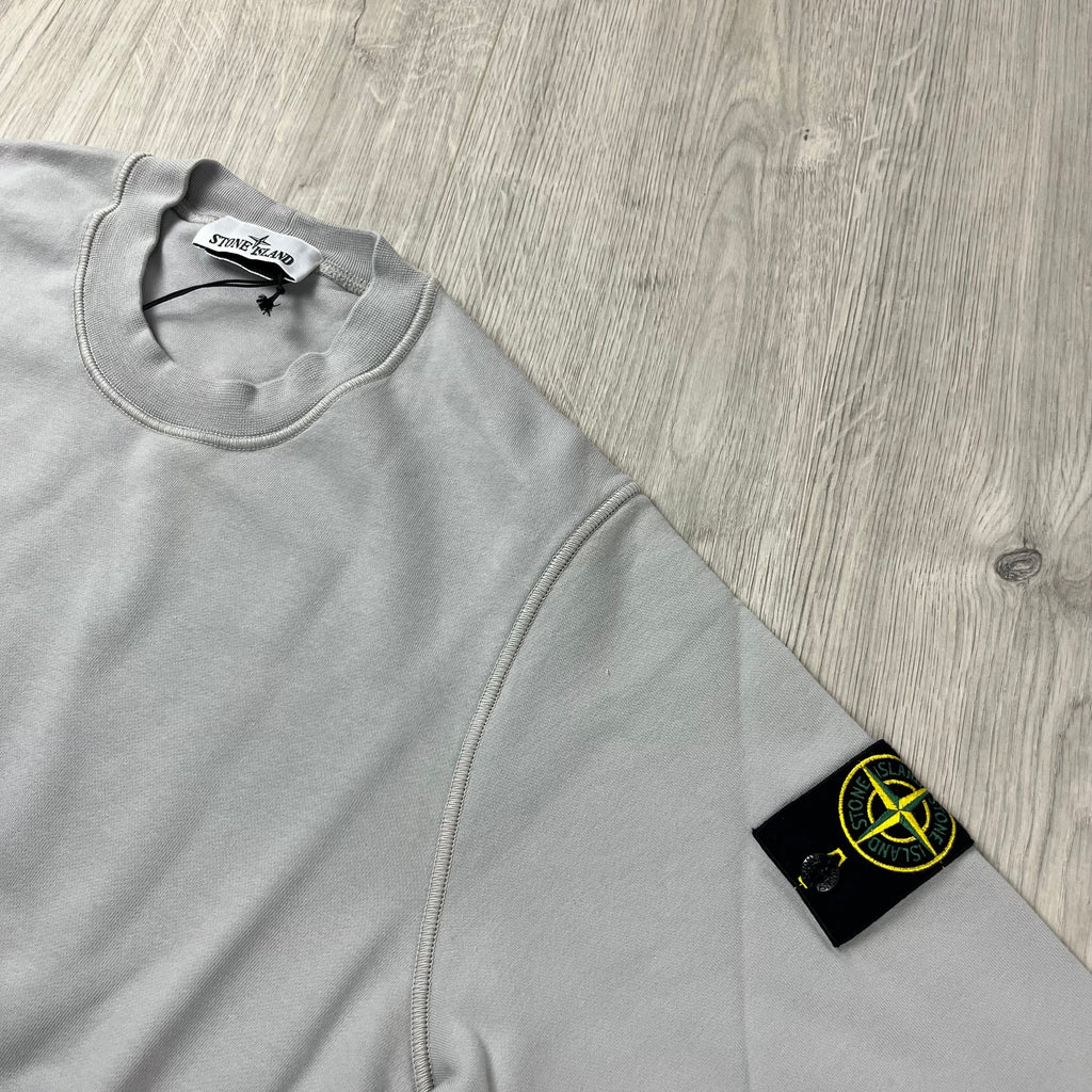 Stone Island Dyed Sweatshirt - Pearl Grey Ironleague