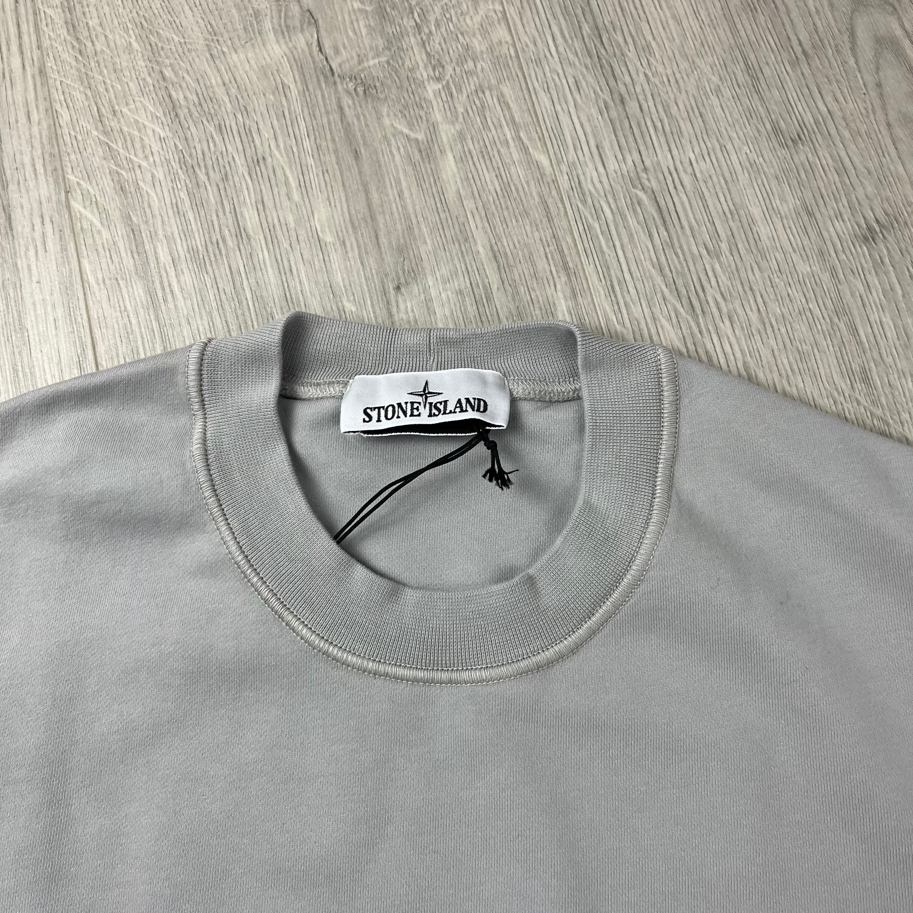Stone Island Dyed Sweatshirt - Pearl Grey Ironleague