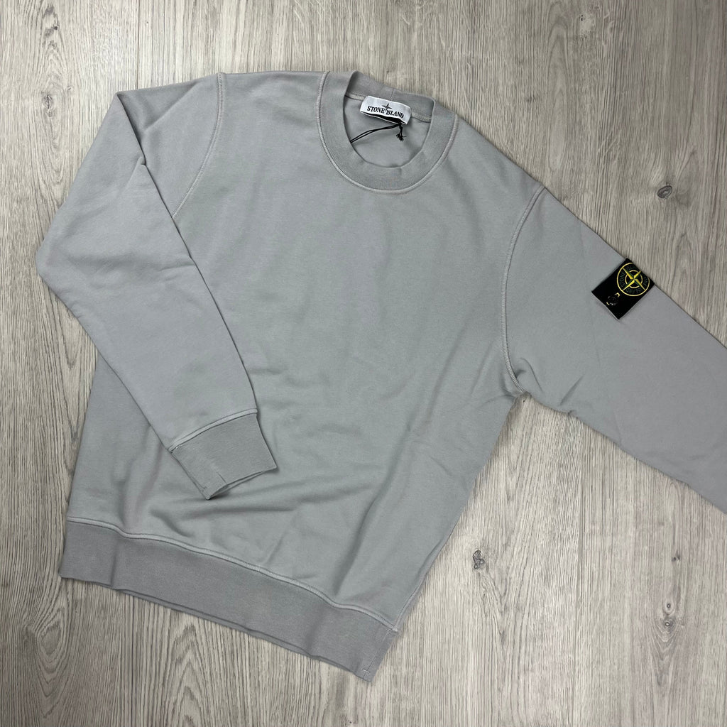 Stone Island Dyed Sweatshirt - Pearl Grey Ironleague